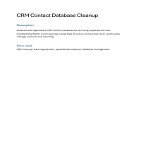 CRM Database Cleanup