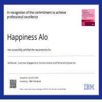 Customer support certificate 