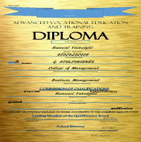 Translated Diploma in English