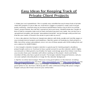 Client Tracking Article