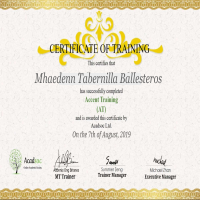 Training Certificate - ESL 