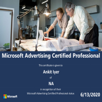 bing ads Certificate