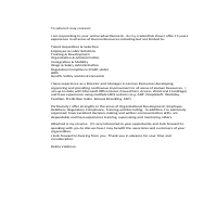 cover letter