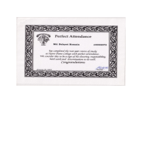 Perfect Attendance Cetficate