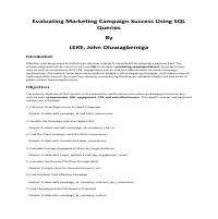 SQL: Evaluating Marketing Campaign Success Using SQL