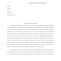 A term paper on Determinism using MLA format.