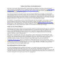 What is the Value of a Dental Patient?