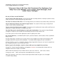 Keto Diet Program Sales Letter