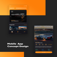 Dark UI Mobile App Concept