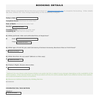 Form I've created for flight booking