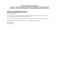 Email Management Template-Credit Application Outcome