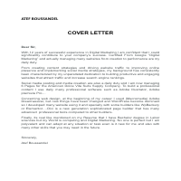 Cover Letter