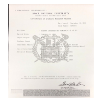 graduation certificate
