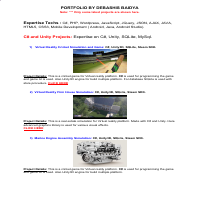 Some developed projects Portfolio