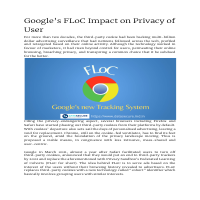 Google’s FLoC and its impact on Privacy