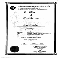 Certificate in Microsoft Word