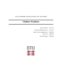 OnlineFashion : analysis