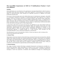 Importance of SMS