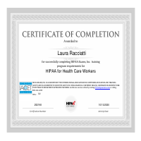 HIPAA Certificate
