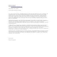 Cover Letter Sample