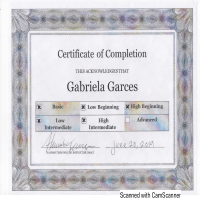 Certificate of Completion 