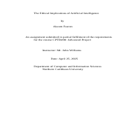 Research Paper on the Ethical Usage of AI. 