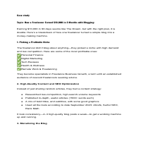 Case study for a student