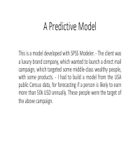 Predictive Model on Big File