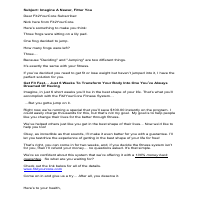 Fitness Program Email Copy
