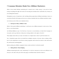 Affiliate Marketing 