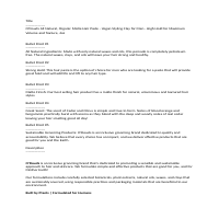 Sample Listing Content Work