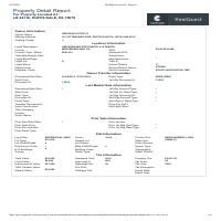 Detailed Owner Report