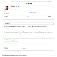 Profile on Upwork