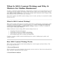 SEO article explaining content strategy for businesses