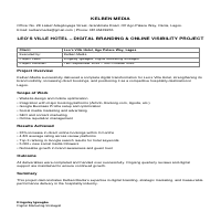 Project Summary for Leo’s Ville