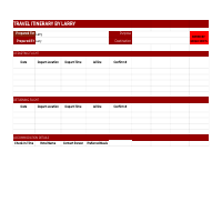 A sample travel itinerary