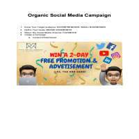 Organic Social Media Campaign Sample