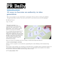 Marketing / Public Relations