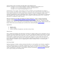 Tips for DIY carpet cleaning article (Draft Version)