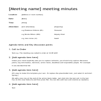 Meeting Minute Template(PA)