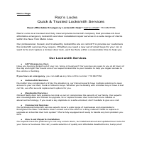 Raz's Locks - Full Website Content