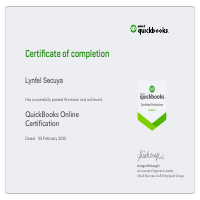 quickbooks online certificate