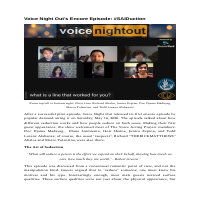 Voice Night Out's Encore Episode: #SAIDuction