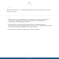 RESEARCH: Cold emailing and outbound lead generation