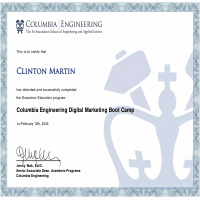 Columbia Certificate
