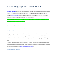 4 Shocking Signs of Heart Attack