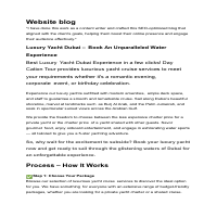 Website blog for Luxury Yacht Dubai company 