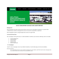 Example of Google Ads Audit