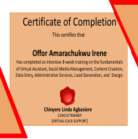 Virtual Click Support Certificate