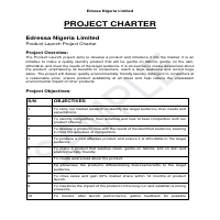 Sample of Project Charter